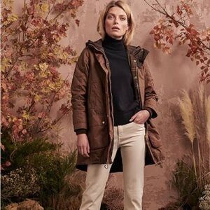 Barbour Pankhurst Waxed Quilted Lined Jacket